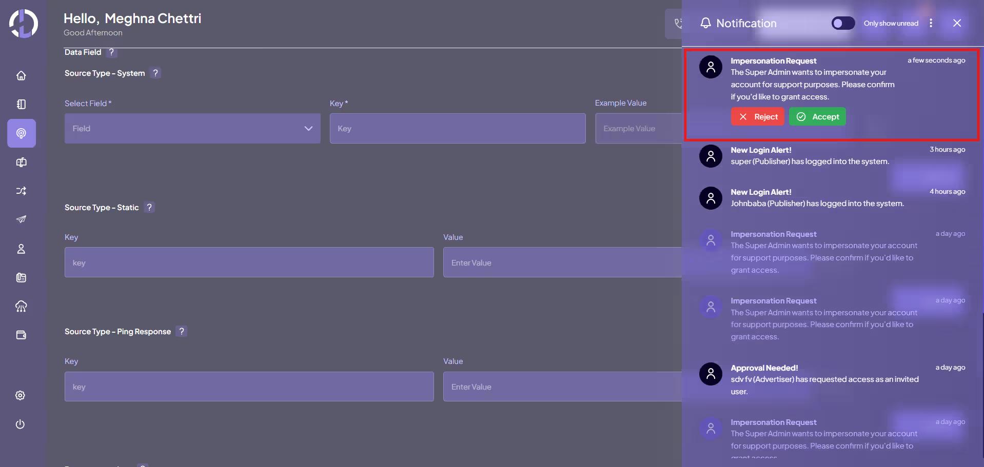 Receive Notification